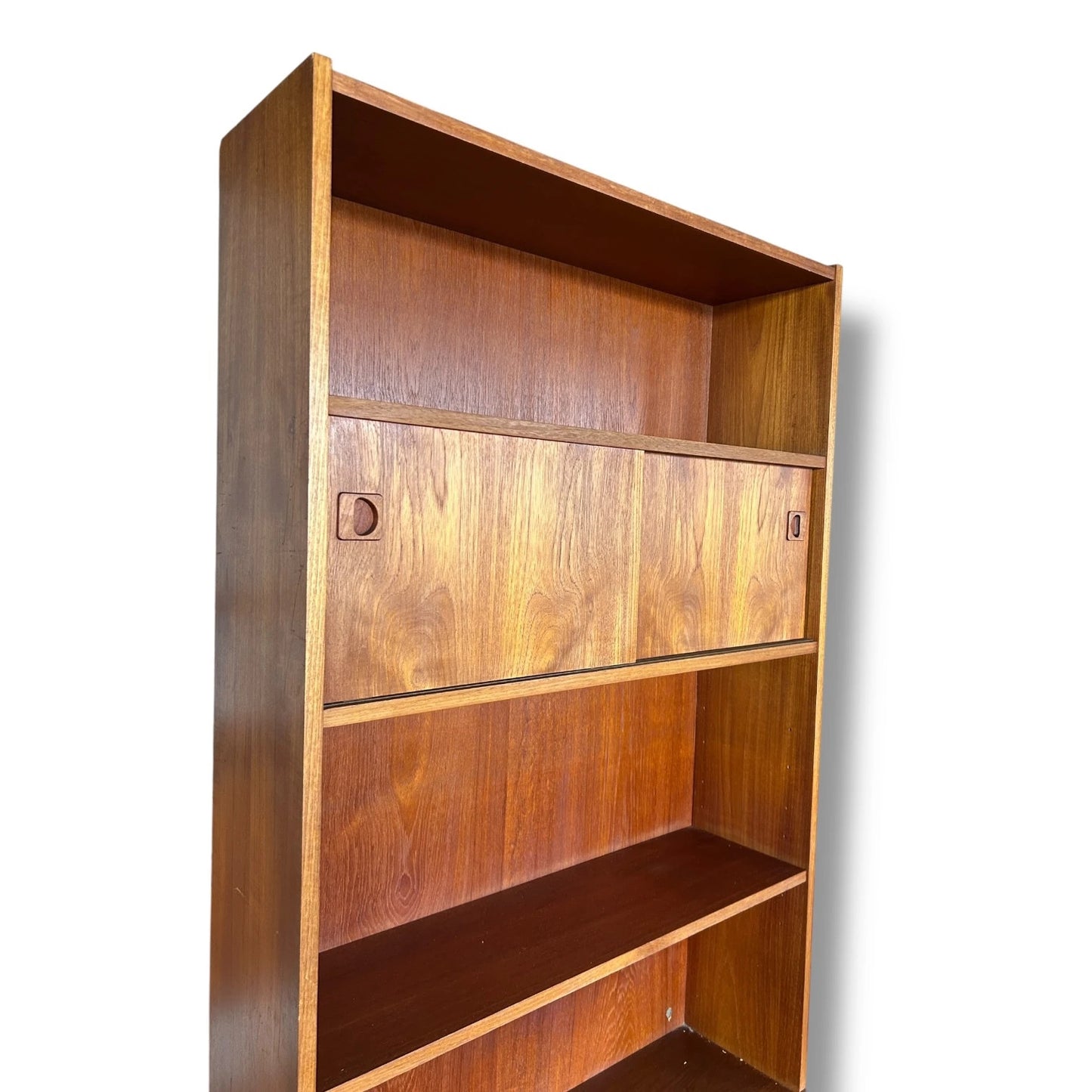 Danish Rosewood Wall Unit | Mid Century Bookcase with Vinyl Storage