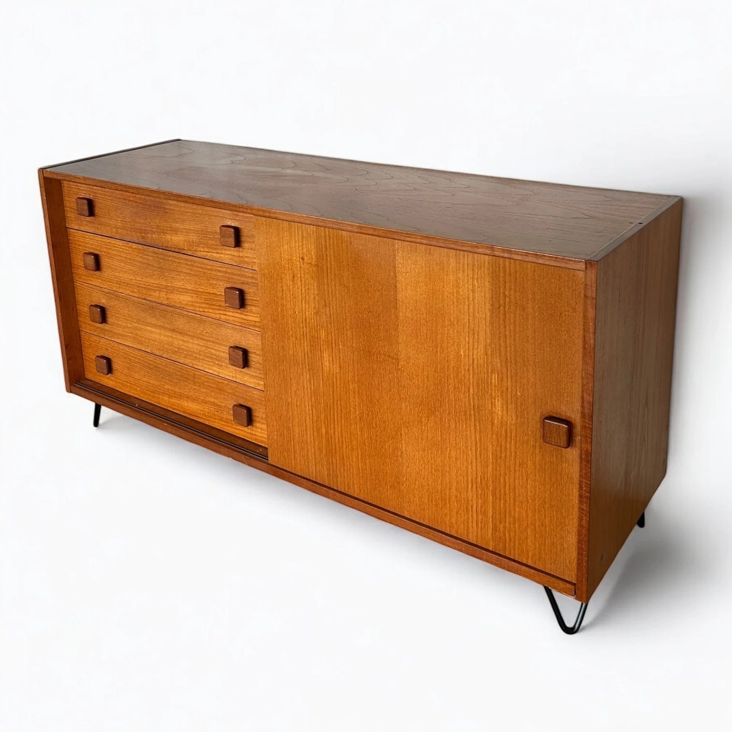 Mid Century Modern Danish Teak Sideboard by Domino Mobler