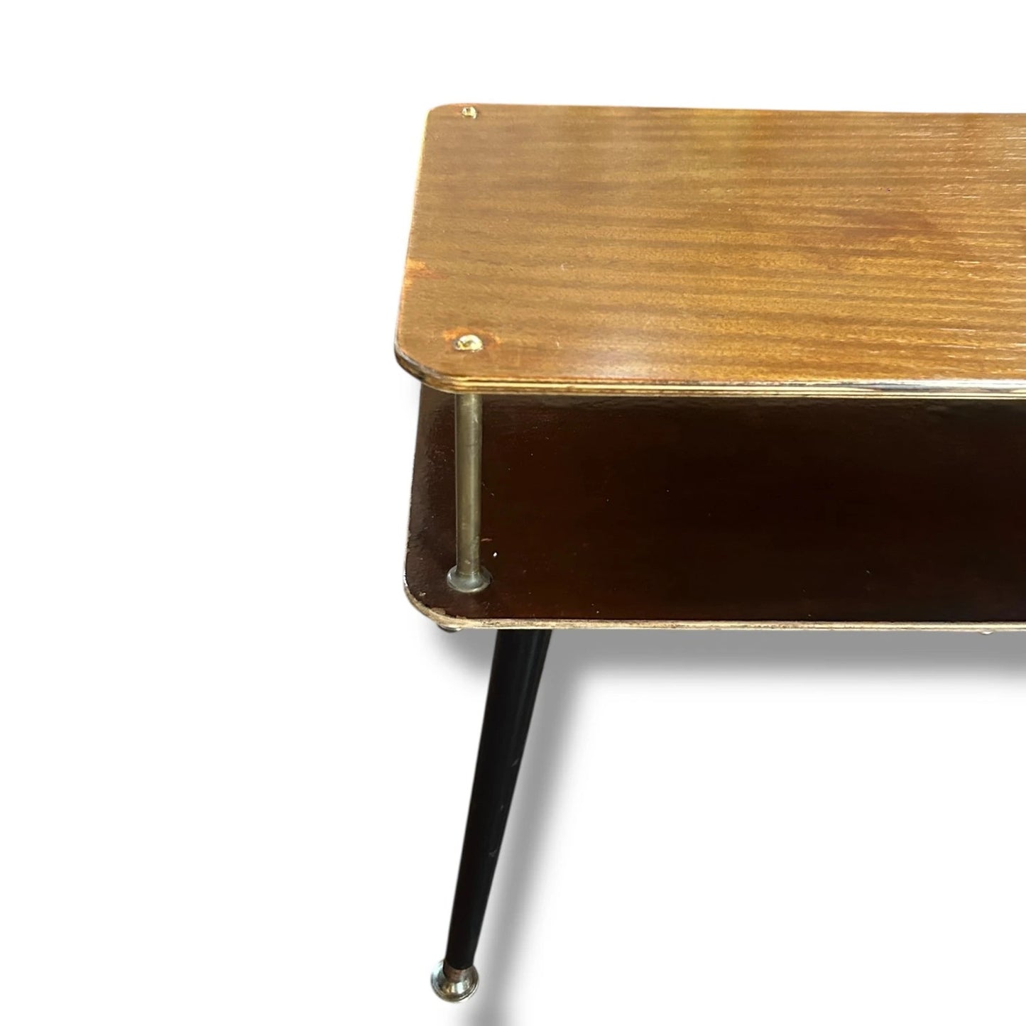 Mid Century Modern Teak Coffee Table with Magazine Rack