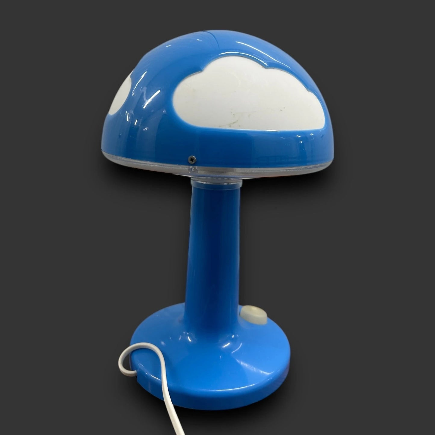 Vintage 90s Ikea Blue Mushroom Lamp