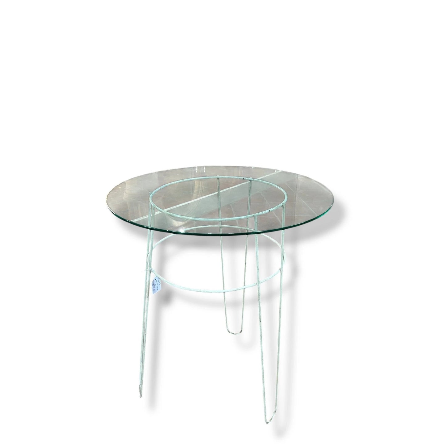Mid Century Modern Wire Rack Smoked Glass Coffee Table