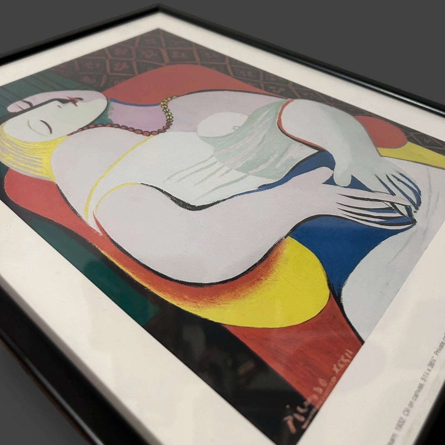 Vintage 90s Pablo Picasso Abstract Framed Art