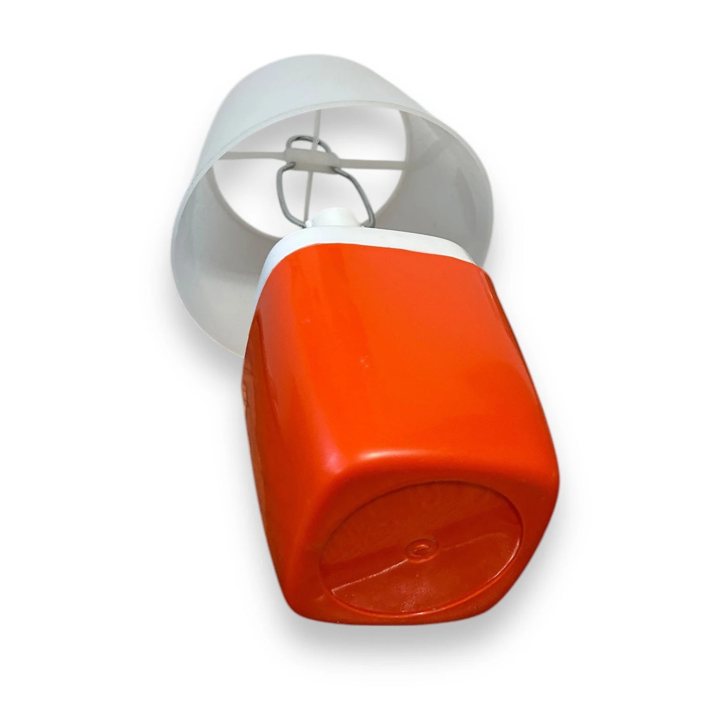 Mid Century Space Age Orange and White Table Lamp