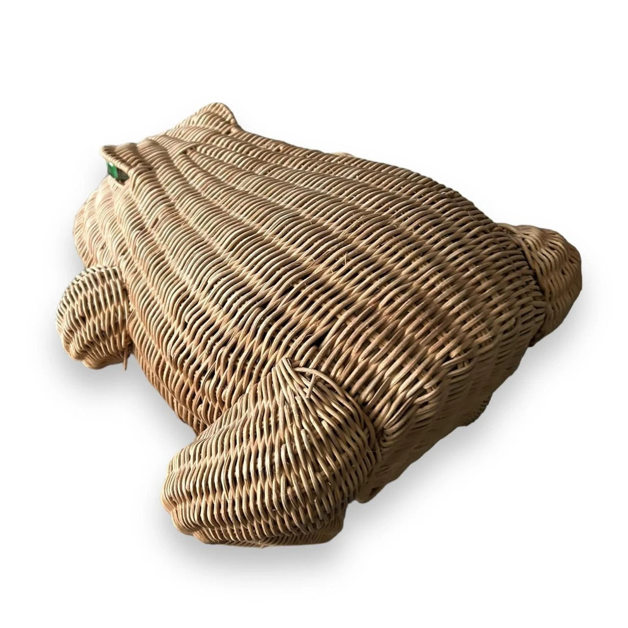 Mid Century Frog-Shaped Wicker Basket Olivier Cajan