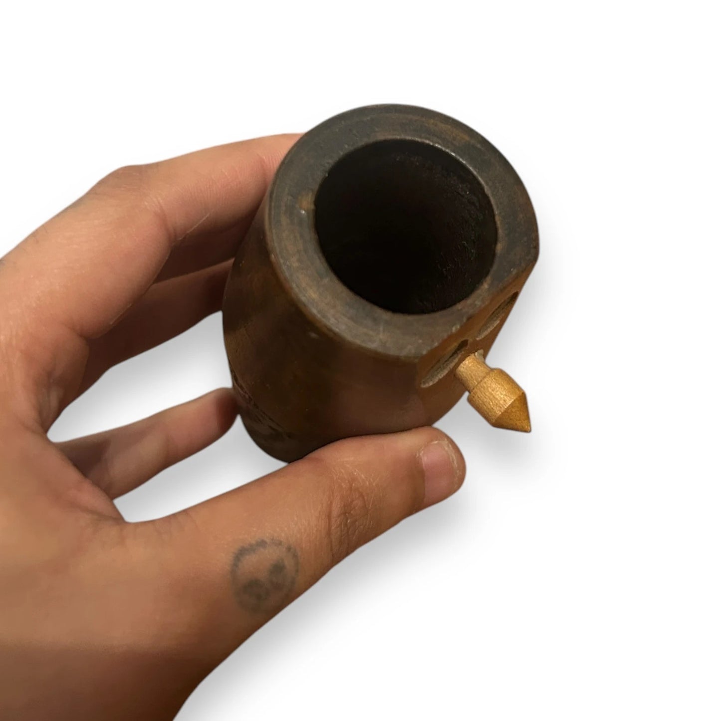 Mid Century Japanese Wood Owl Toothpick Holder