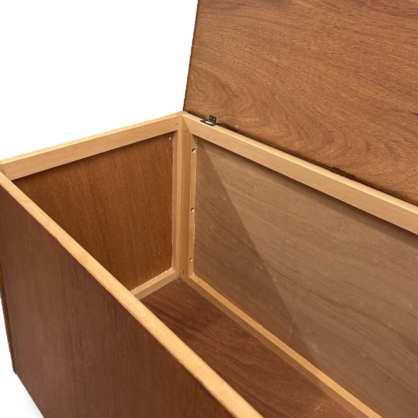 Mid Century Teak Wood Storage Blanket Box