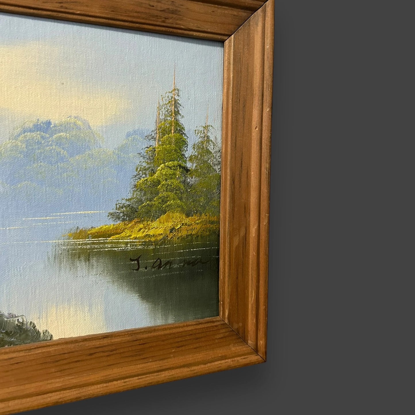 Vintage 1970s Nature Landscape Oil Painting