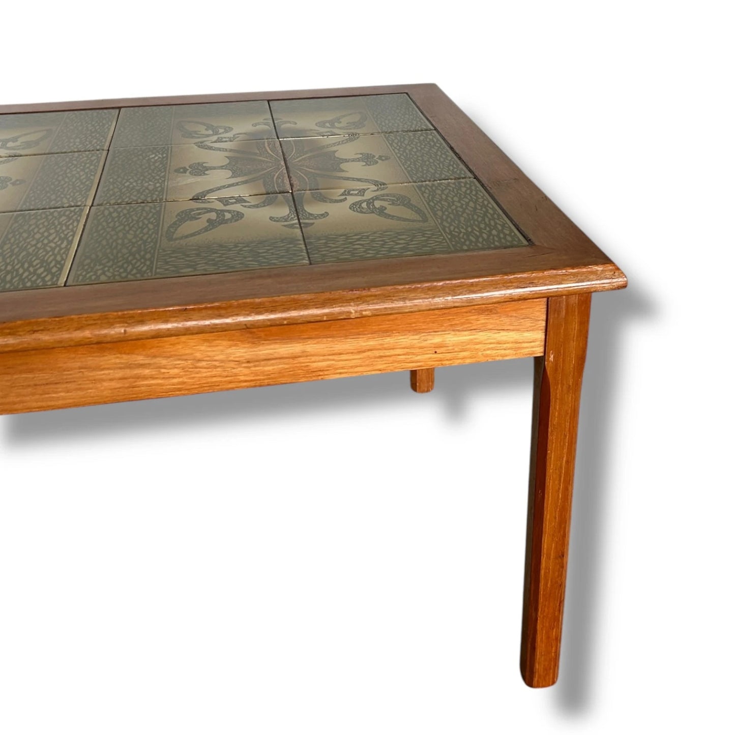 Mid Century Modern Danish Teak Tile Coffee Table