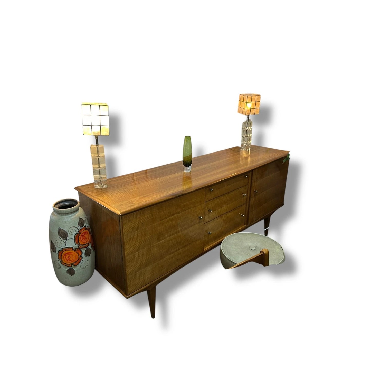 Mid Century Alfred Cox Elm Sideboard | Rare Blonde Elm Cabinet, 1960s British Design
