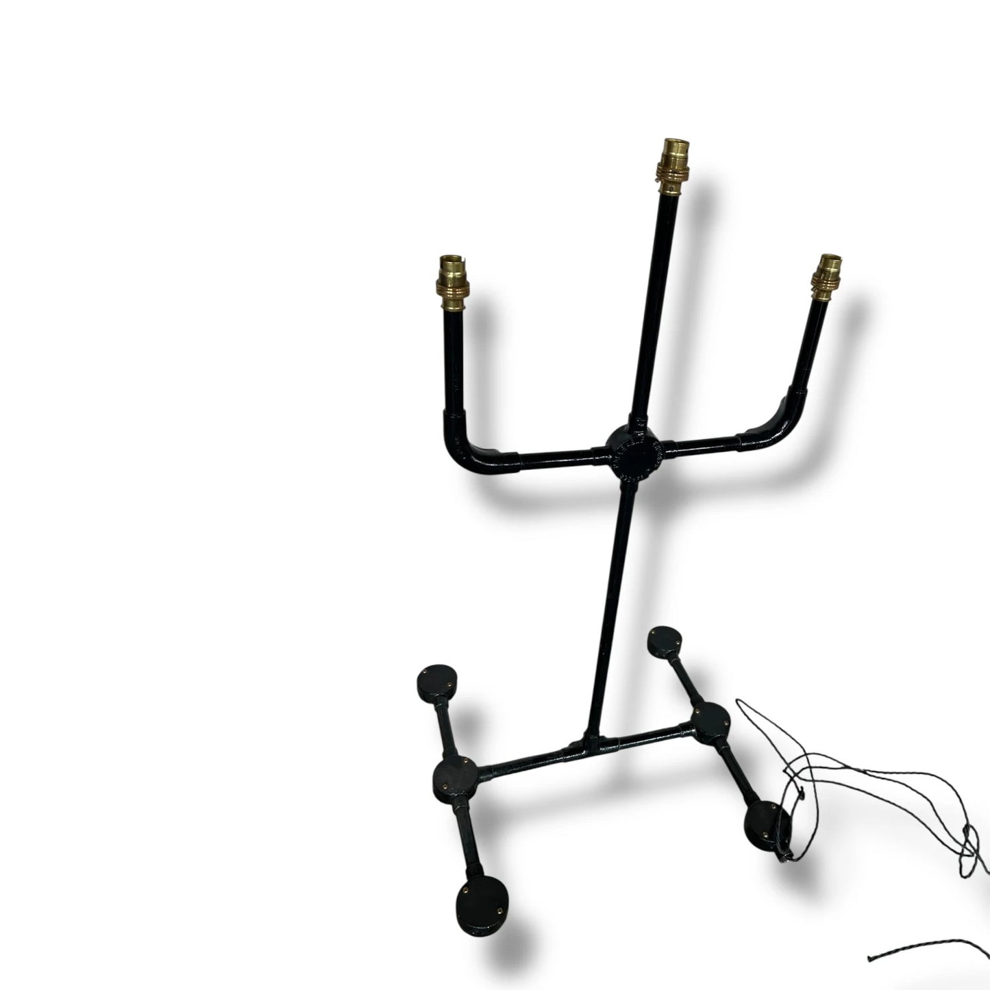 Mid Century Brutalist Industrial-Style Quad Arm Floor Lamp Base