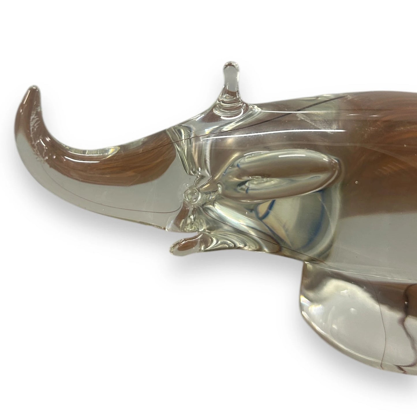 Vintage 1970s Murano Glass Rhino Paperweight