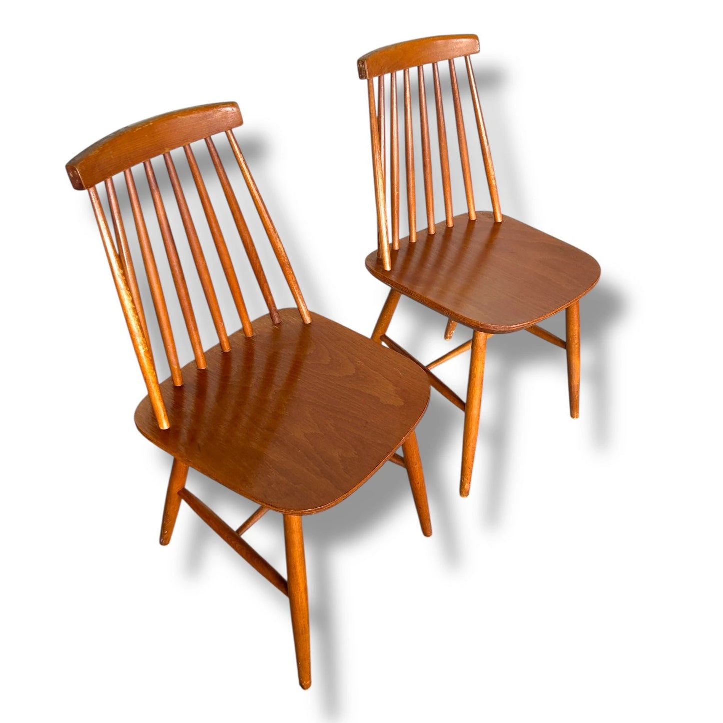 Mid Century Set of Four Danish Farmhouse Dining Chairs by Farstrup