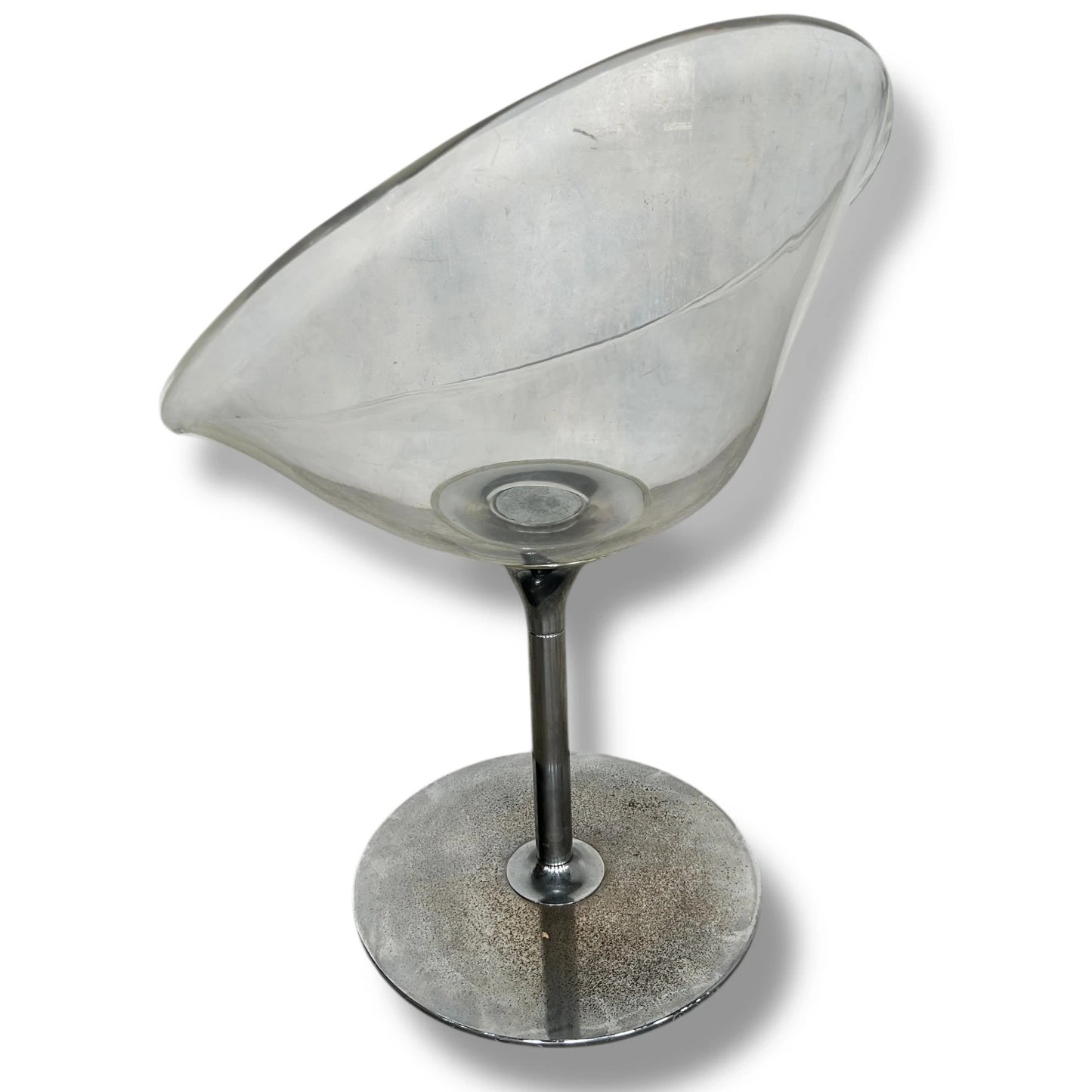 Vintage Phillipe Starck for Kartell Chrome and Plastic Ghost Egg Chair