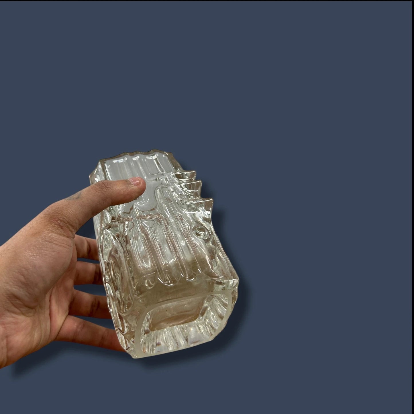 Mid Century Czech Glass Vase