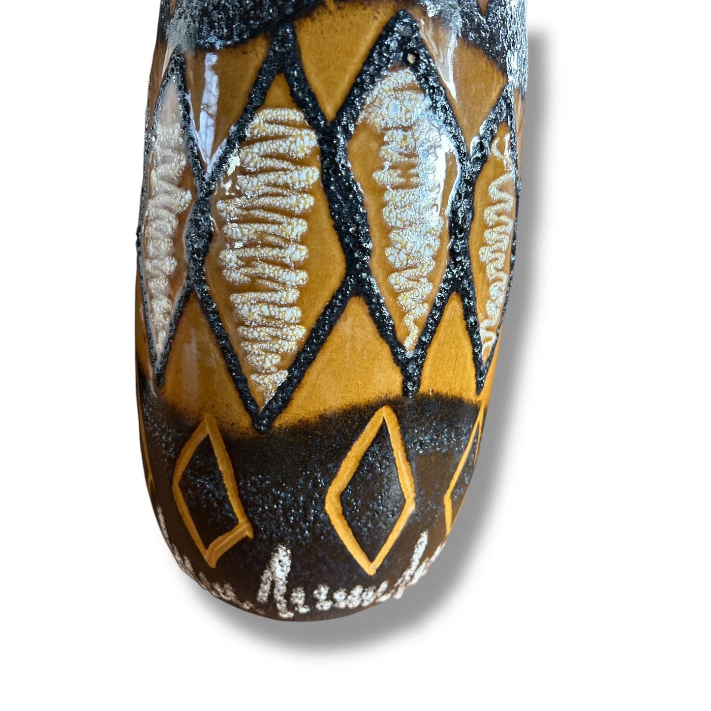 West German Vase | Large Fat Lava Pottery | Mid Century Modern