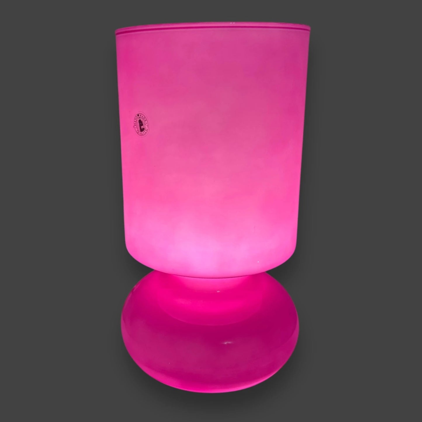 Vintage IKEA Pink Lykta Glass Lamp