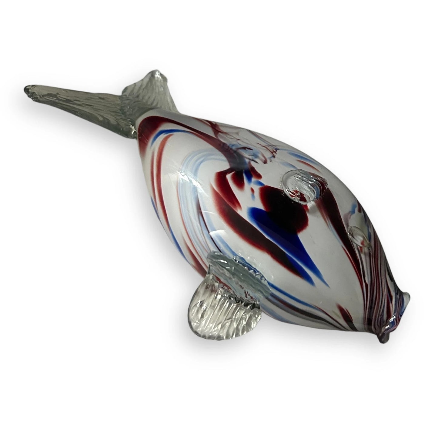 Vintage 1970s Murano Glass Fish Sculpture