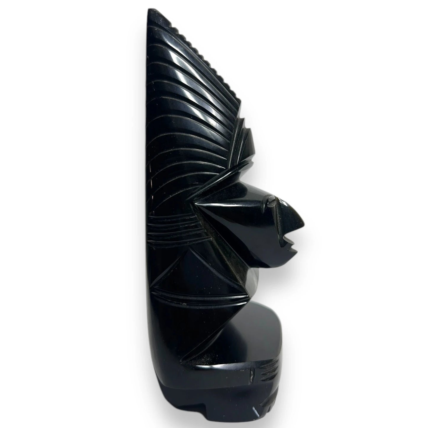 Vintage 1960s Aztec Obsidian Statue