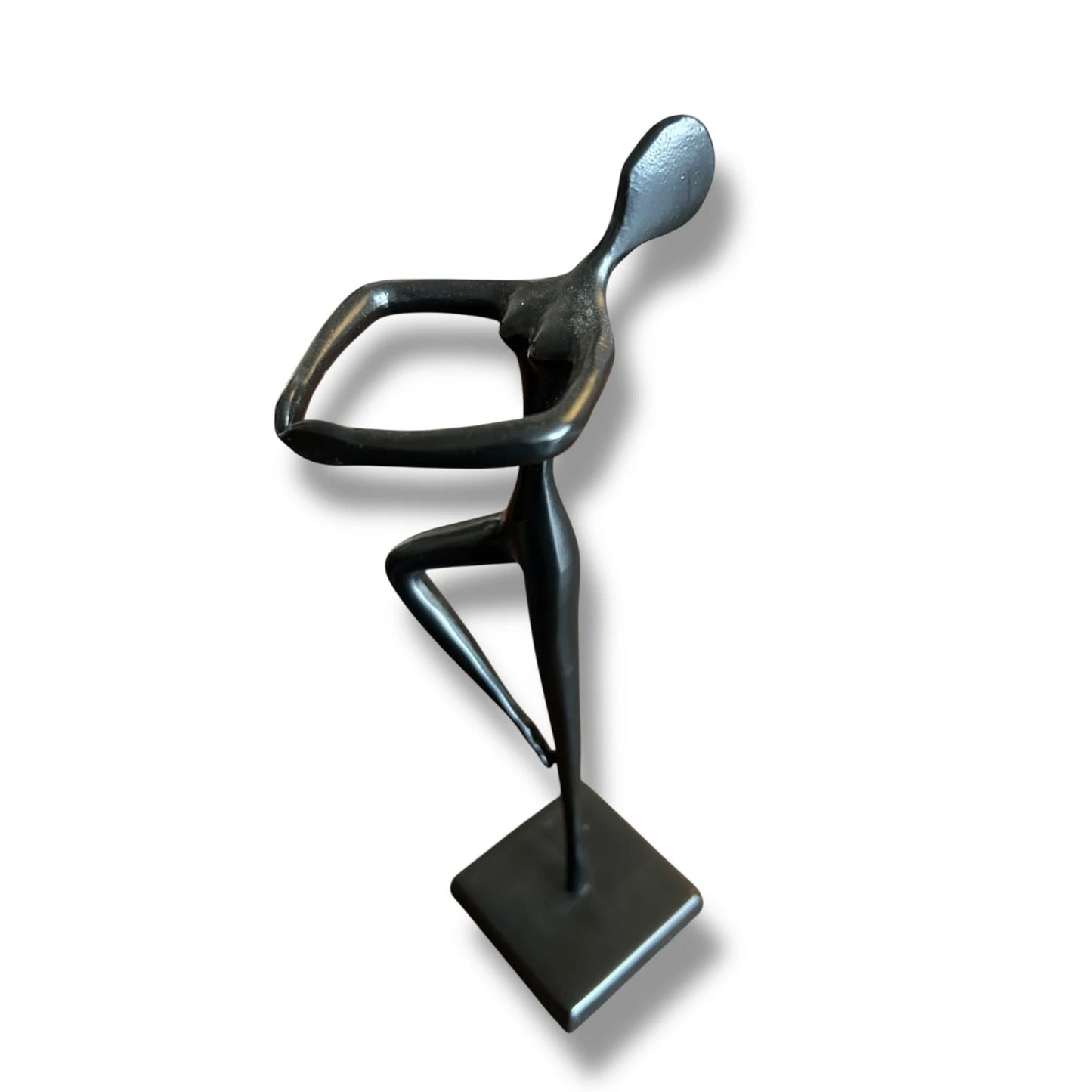 Vintage Bodrul Khalique Bronze Ballet Dancer Sculpture 11.25” Abstract for Ikea