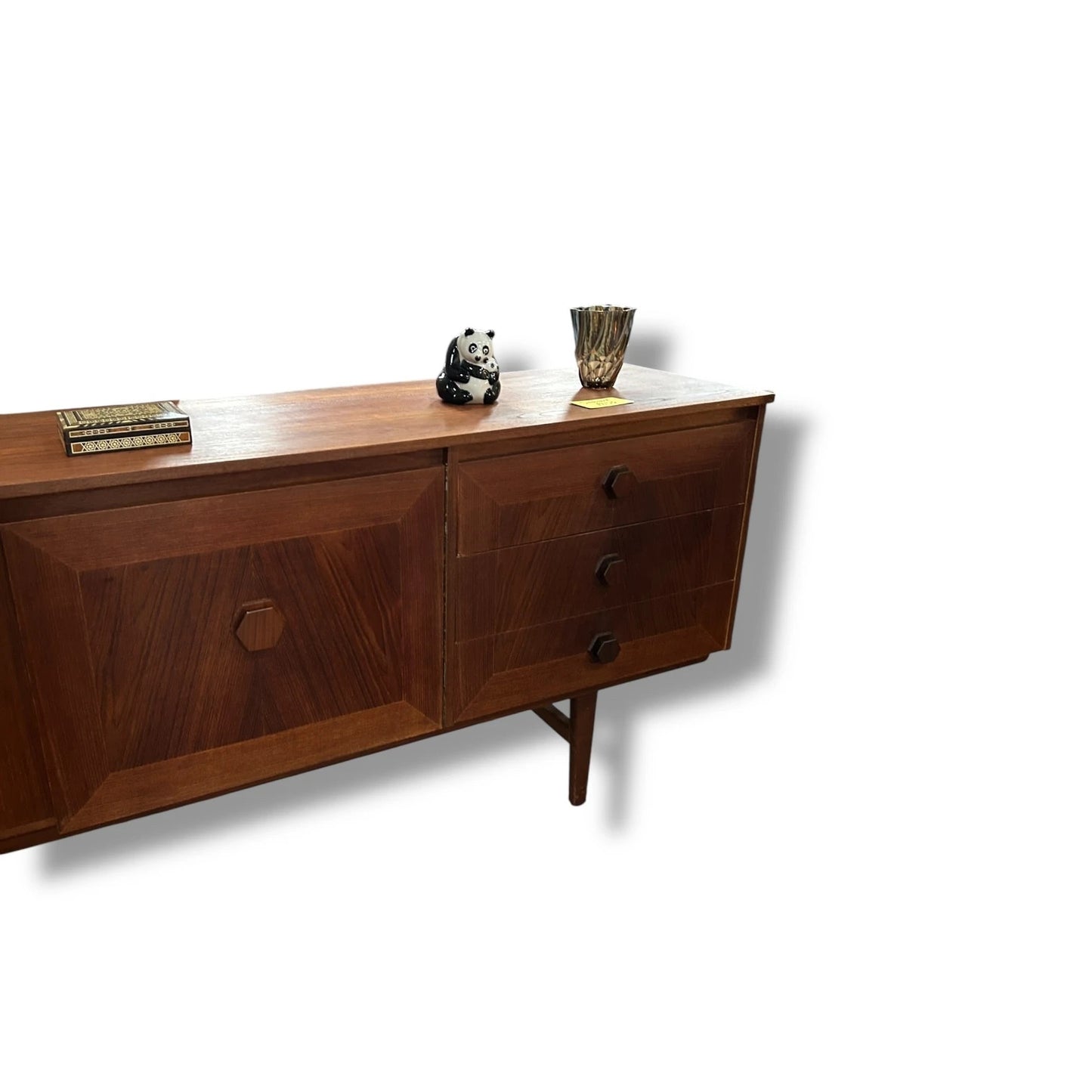 Mid Century Modern Danish Handmade Teak Wood Sideboard Buffet