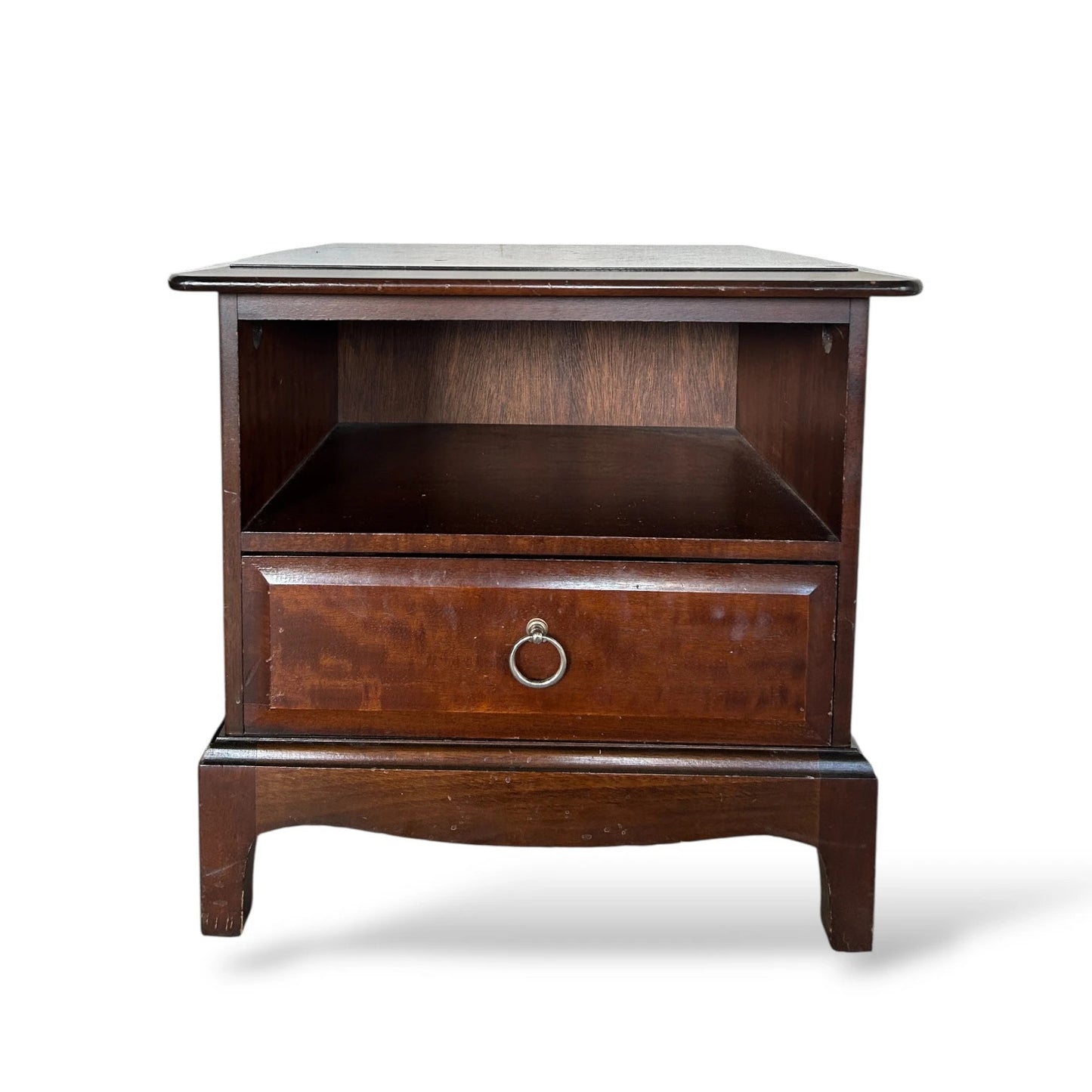 Pair of Vintage Stag Bedside Cabinets – Mid Century Nightstands with Drawer & Shelf