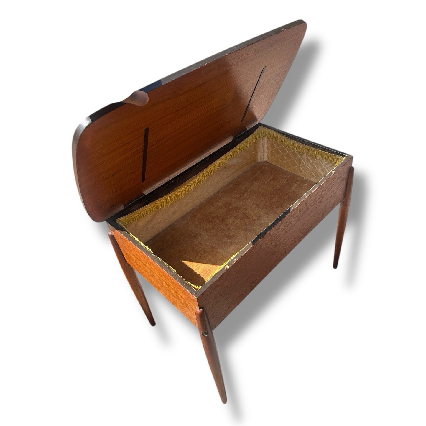 Mid Century Atomic Teak Sewing Table