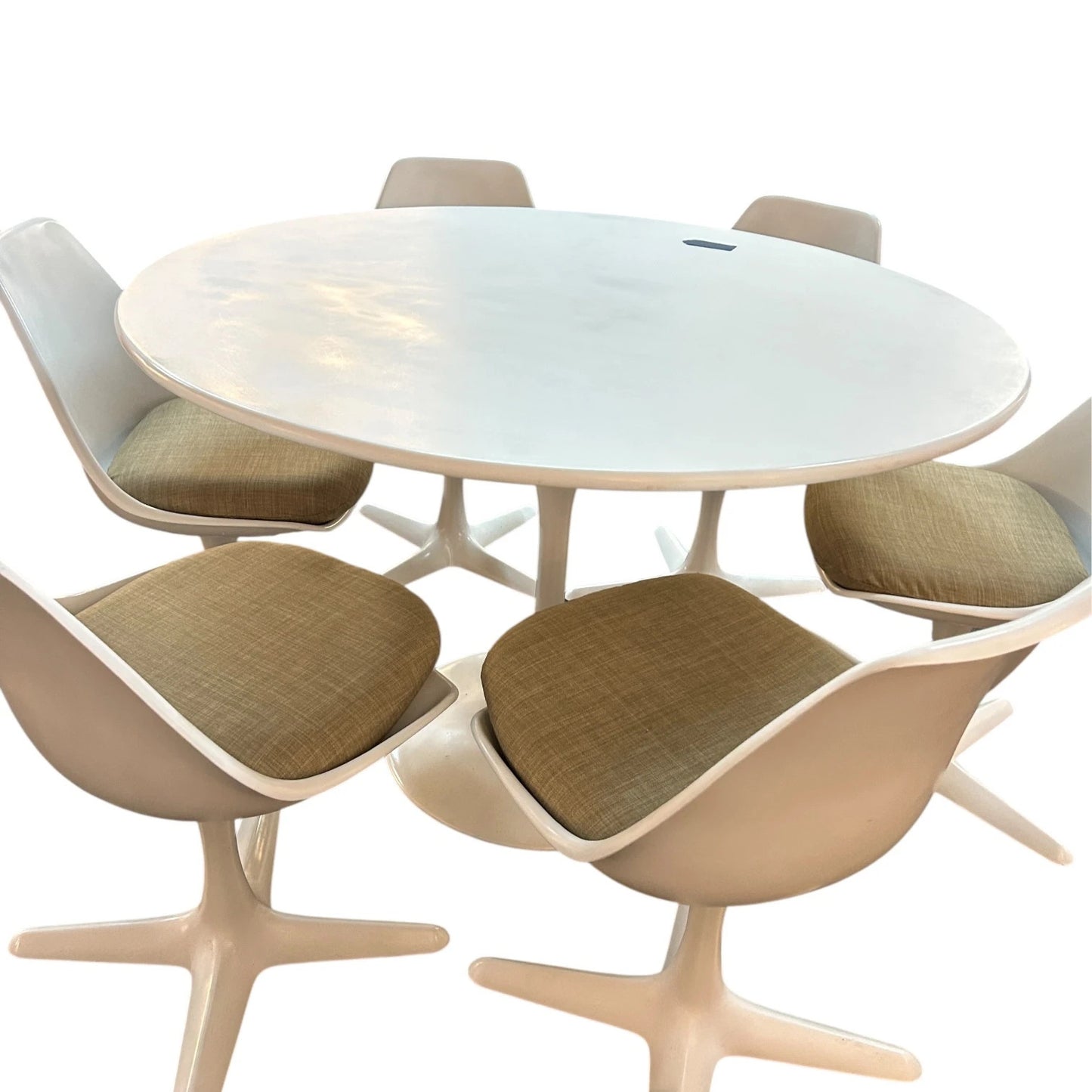 Maurice Burke for Arkana Tulip Dining Set – Round Table & 6 Chairs, Mid-Century Modern