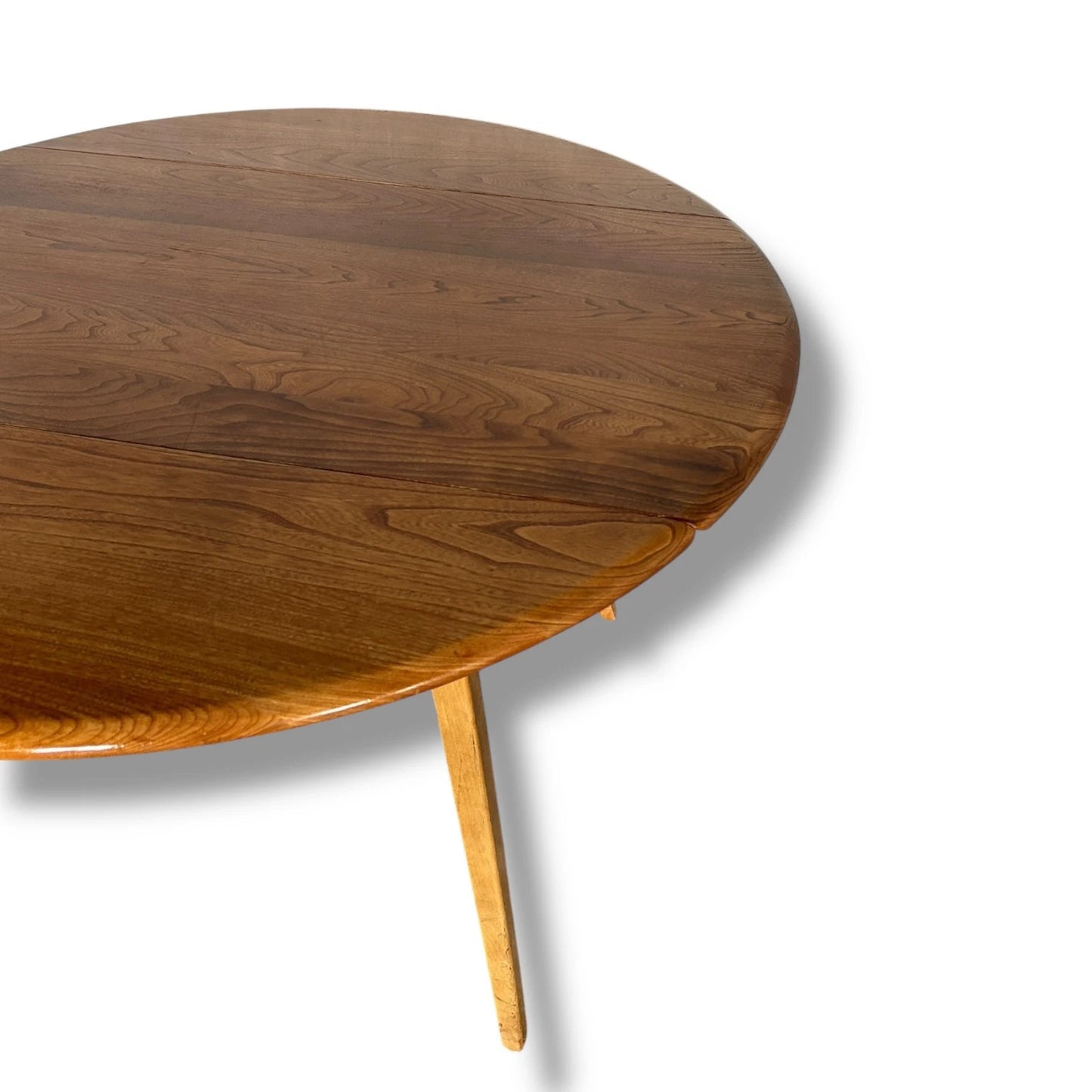 Mid Century Modern Ercol Elm Drop Leaf Extending Dining Table