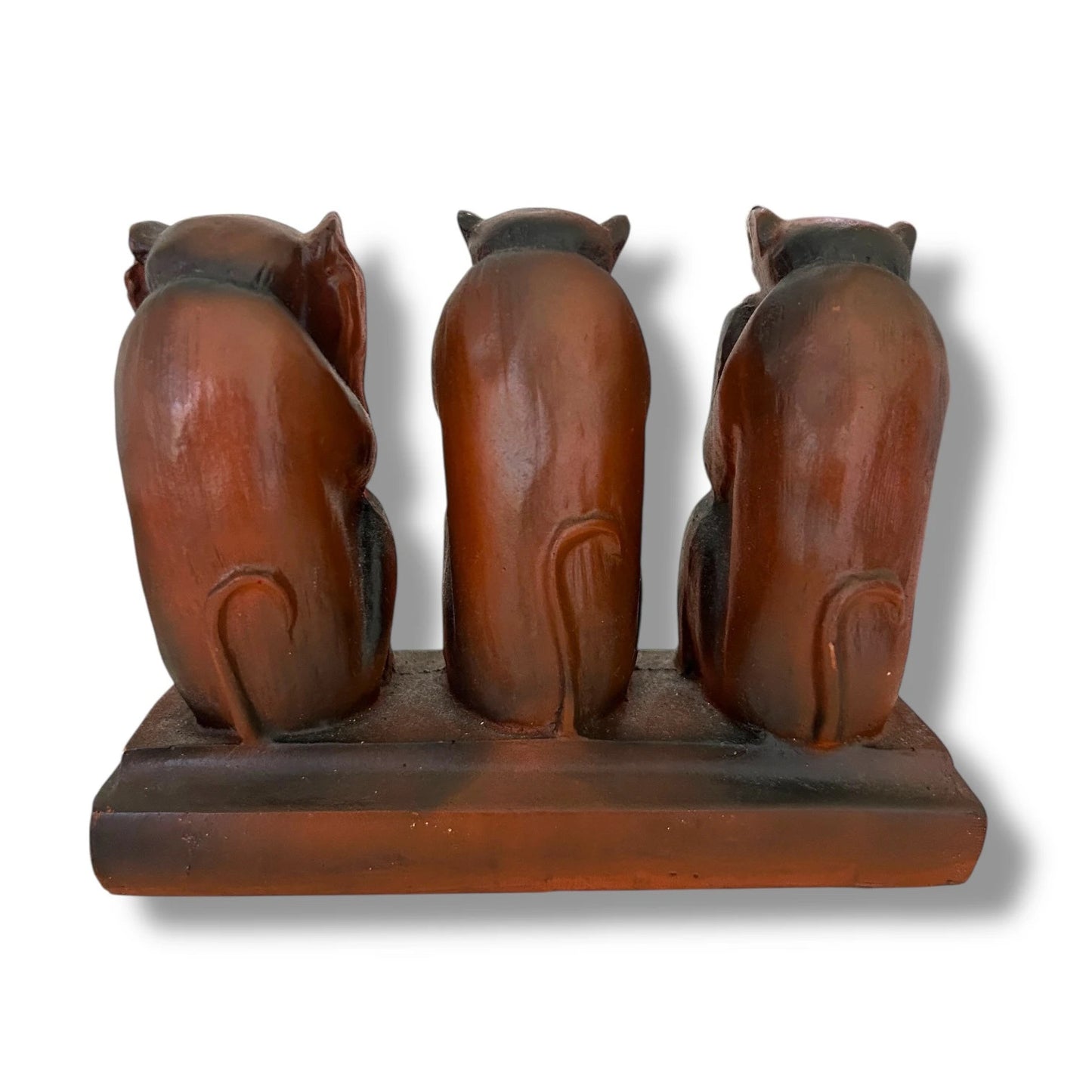 Mid Century Modern Three Wise Monkeys See no Evil Sculpture