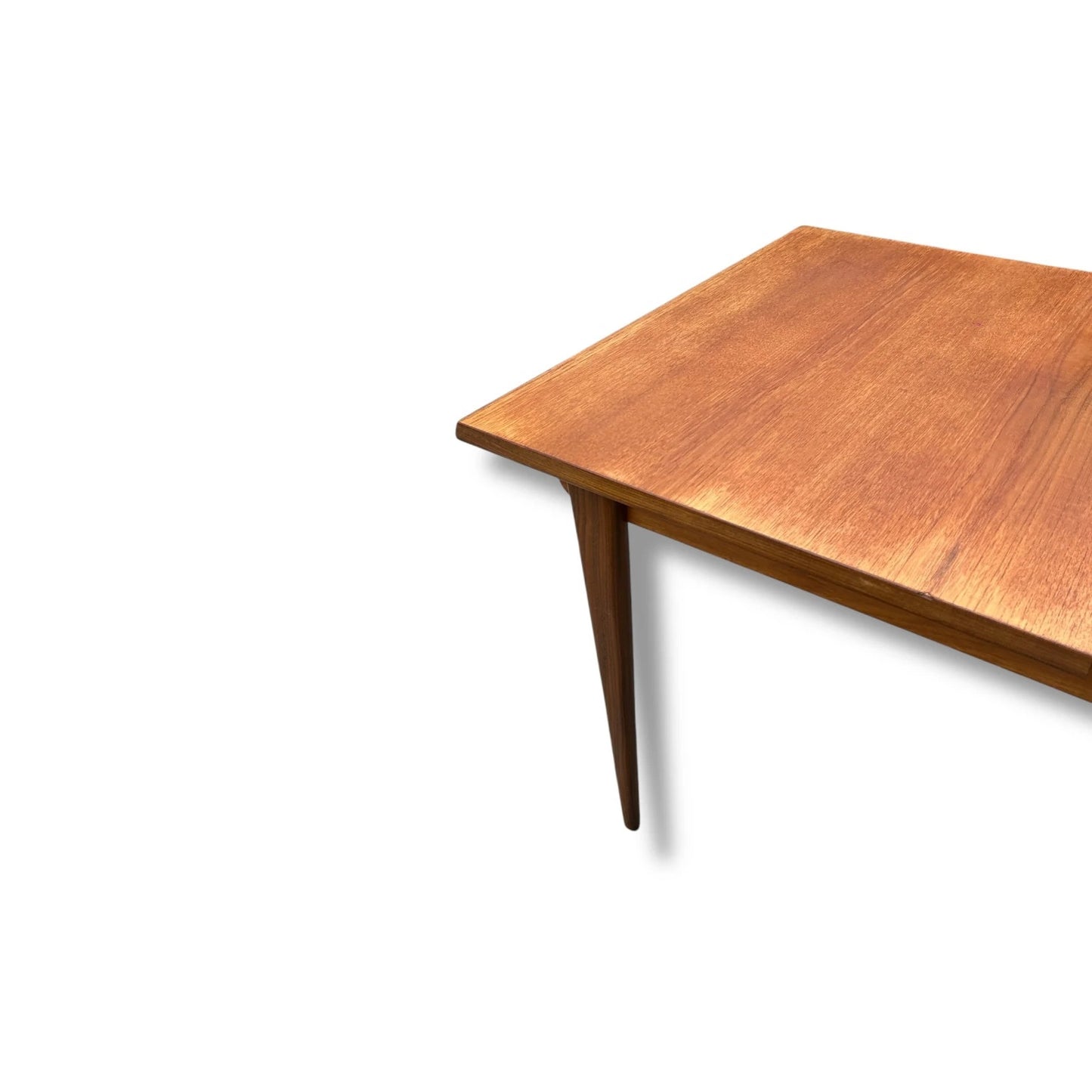 White & Newton Mid-Century Modern Teak Dining Table – British 1960s Extending Table