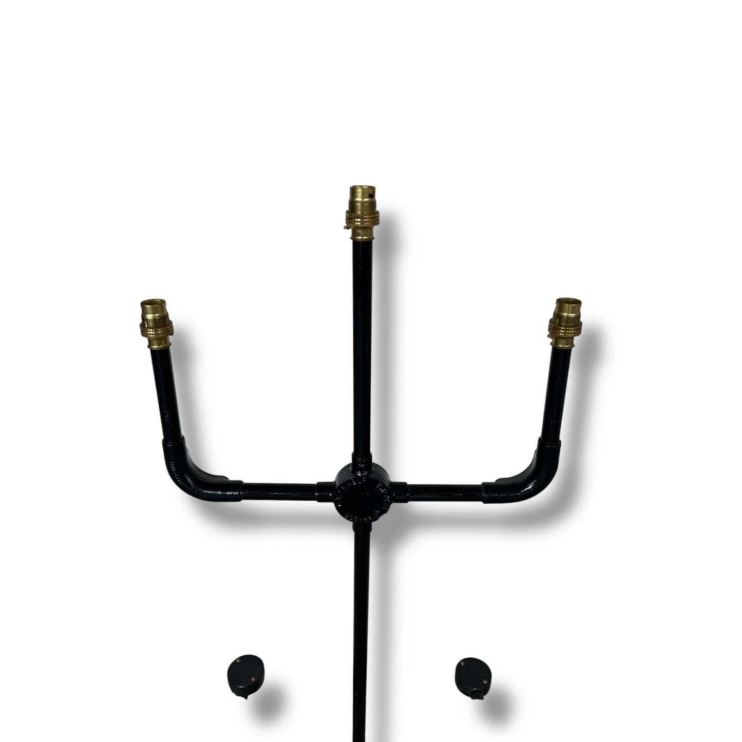 Mid Century Brutalist Industrial-Style Quad Arm Floor Lamp Base