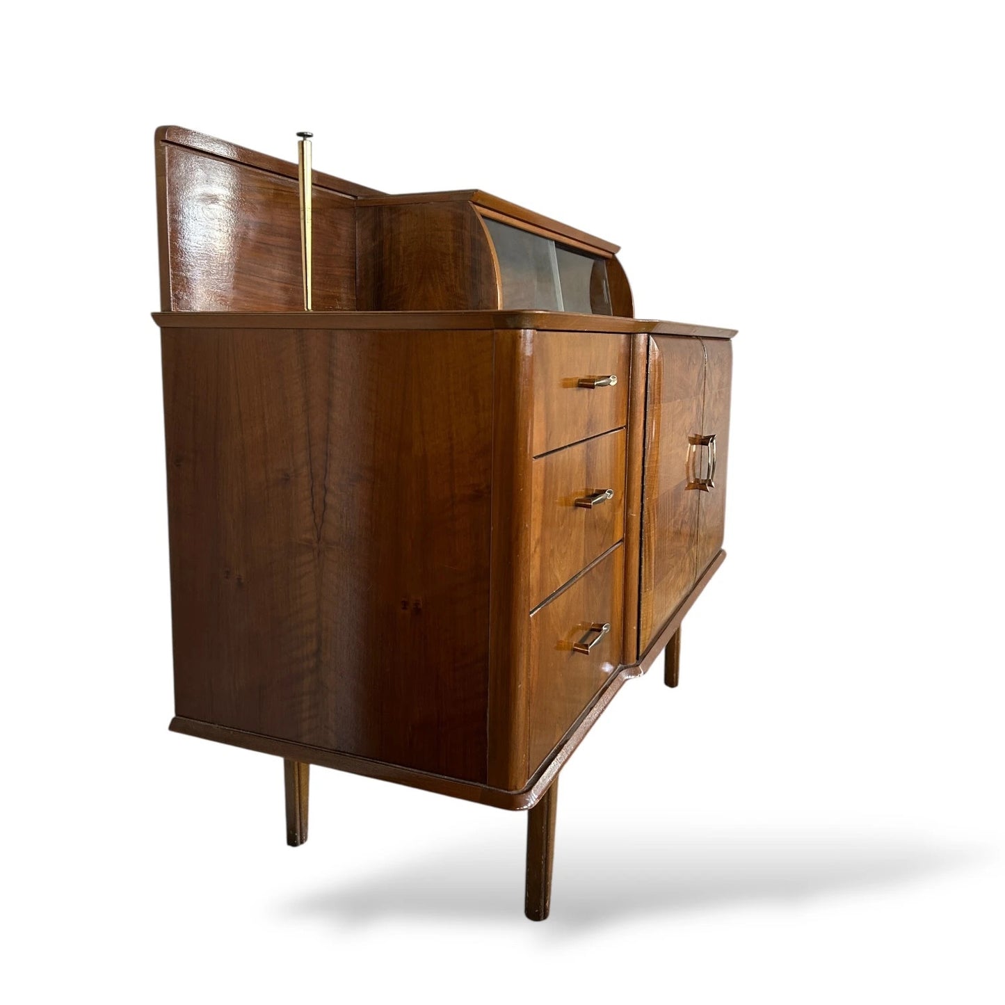 Vintage Lebus Walnut Sideboard – Mid Century Modern Cabinet