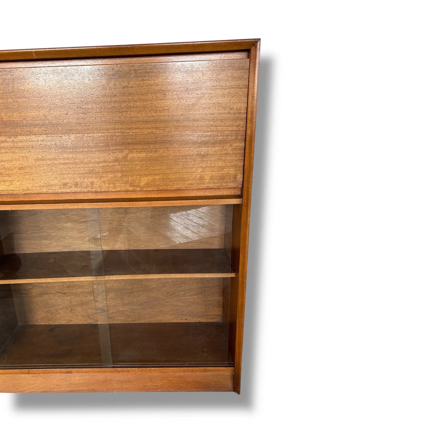 Mid Century Modern Herbert Gibbs Teak Bookcase Bureau Cabinet