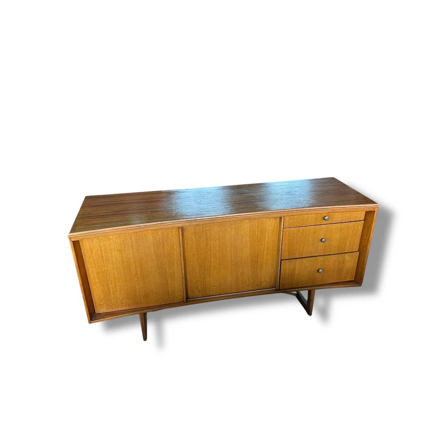Vintage Mid-Century Lebus Teak Sideboard Cabinet Credenza