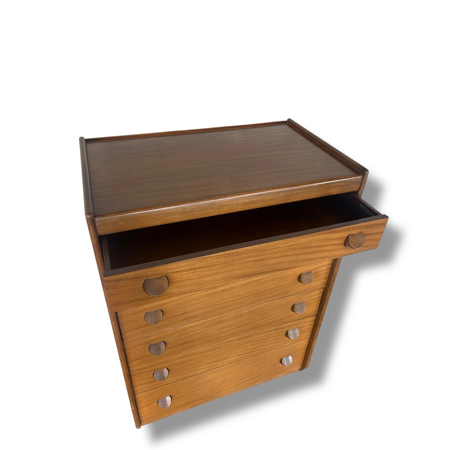 Mid Century Modern Tallboy Chest of Drawers by White & Newton