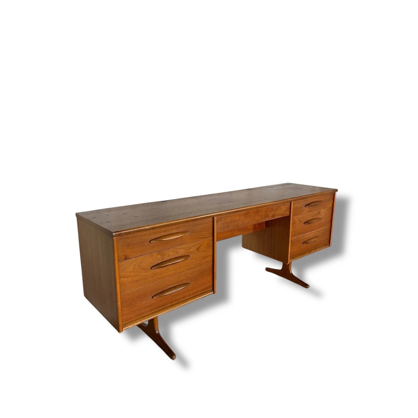 Mid Century modern Austinsuite teak wood sideboard buffet credenza desk