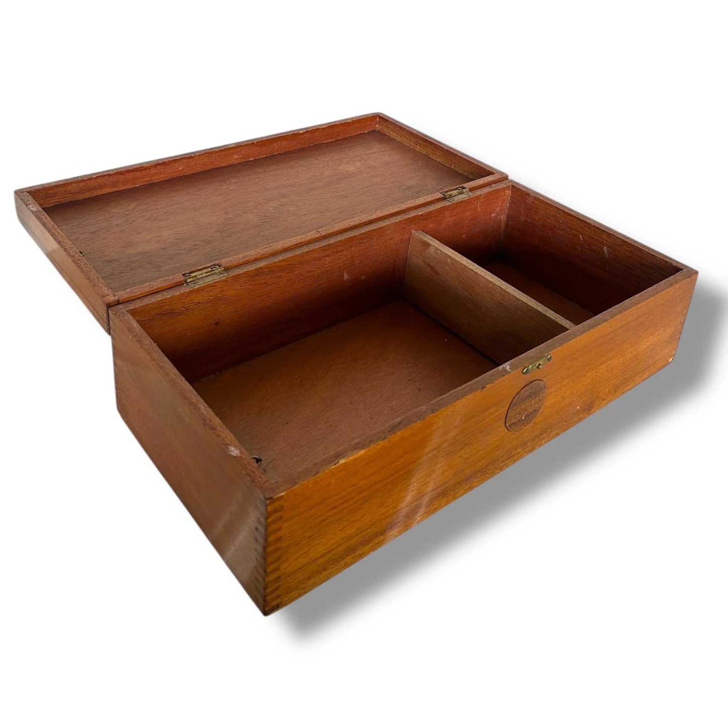 Antique French Carved Wood Marquetry Storage Box