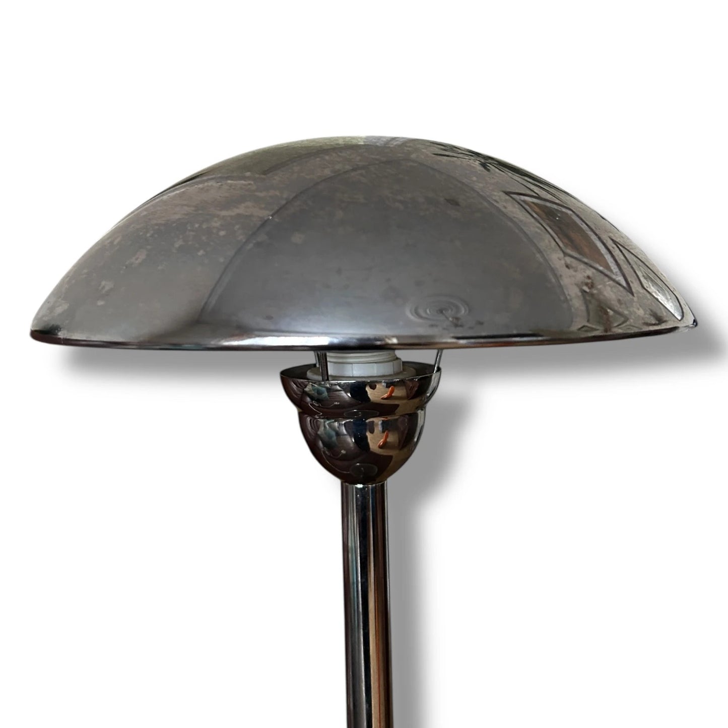 Vintage Ikea Space Age Chrome Mushroom Table Lamp