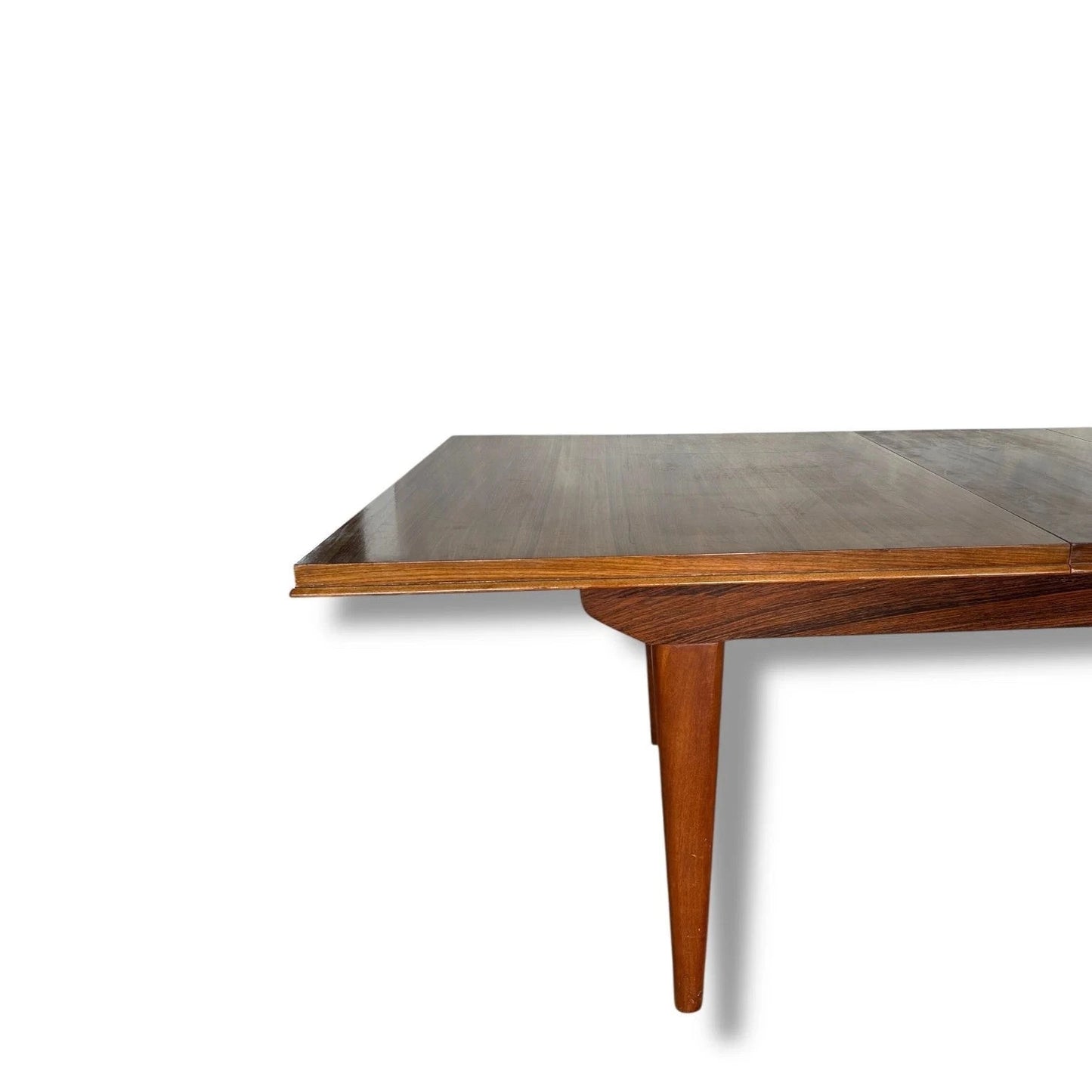 Mid Century Modern Alfred Cox Walnut & Rosewood Extending Dining Table