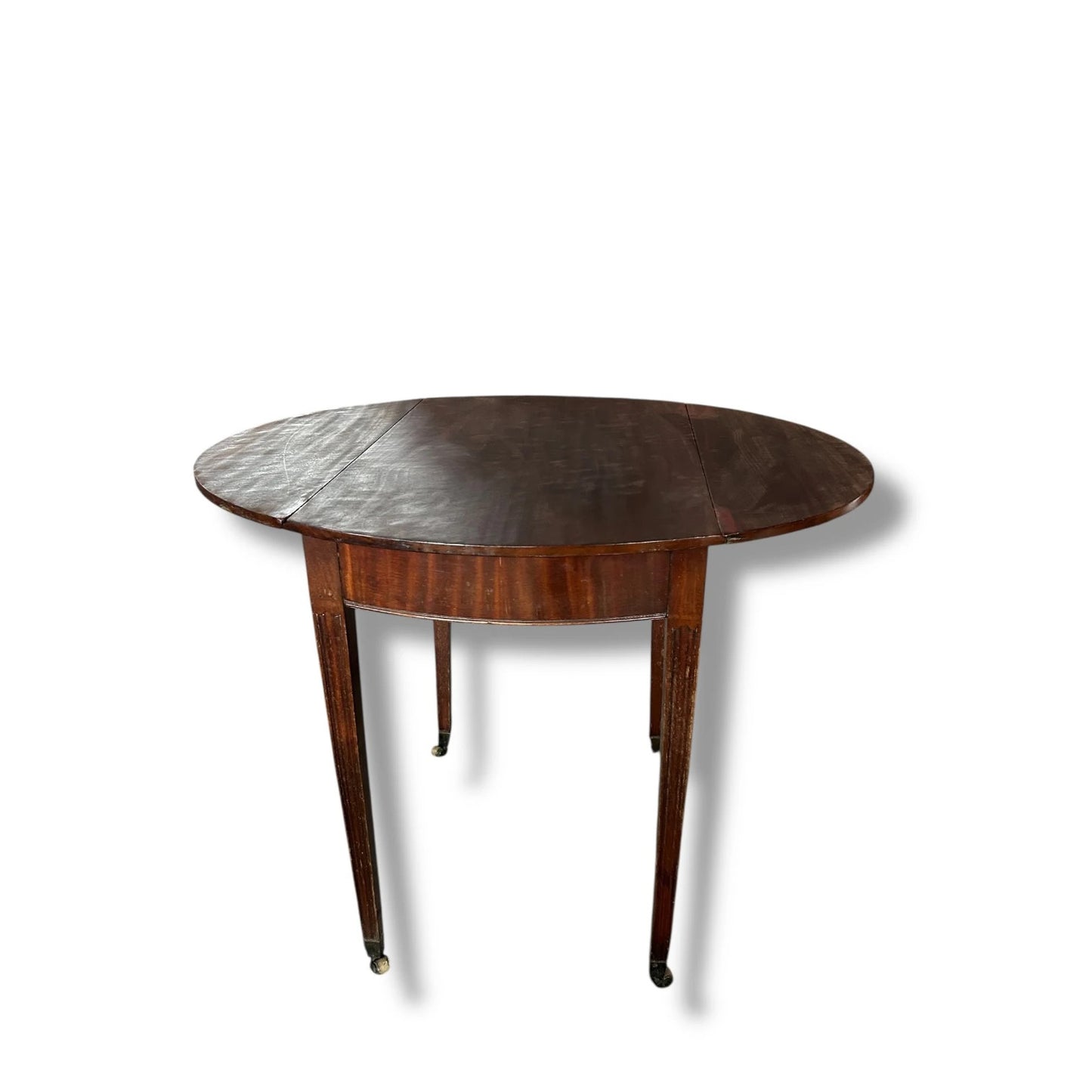 Vintage Mahogany Drop Leaf Table Trolley on Castors – Georgian Style, Extendable Side Table