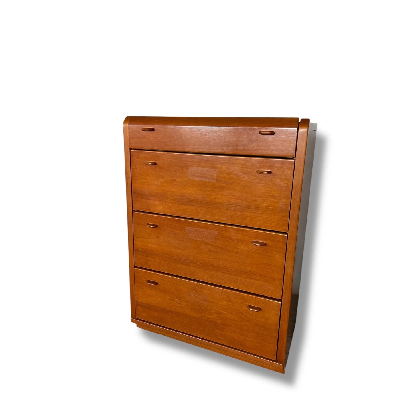 Vintage German Mid Century Chest of Drawers – Teak Tallboy Storage Cabinet