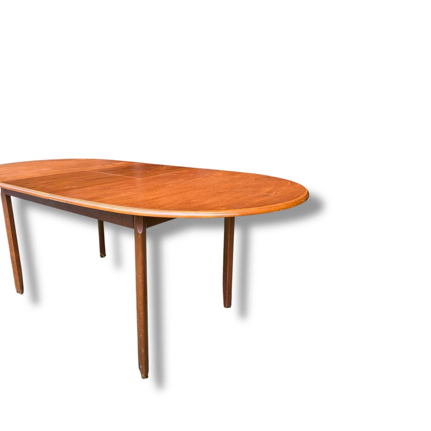 1990s Meredew Extending Dining Table – Vintage Modern Teak Table with Hidden Leaf