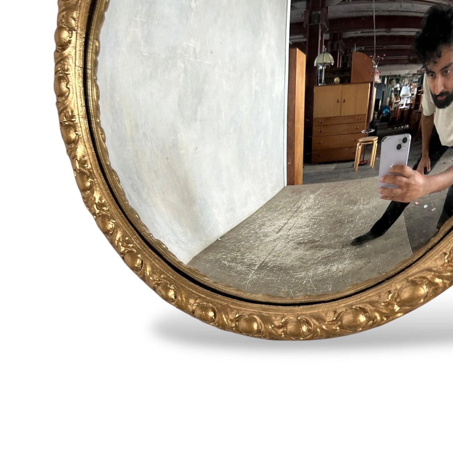 Vintage Convex Mirror – Round Gilt Frame Wall Mirror