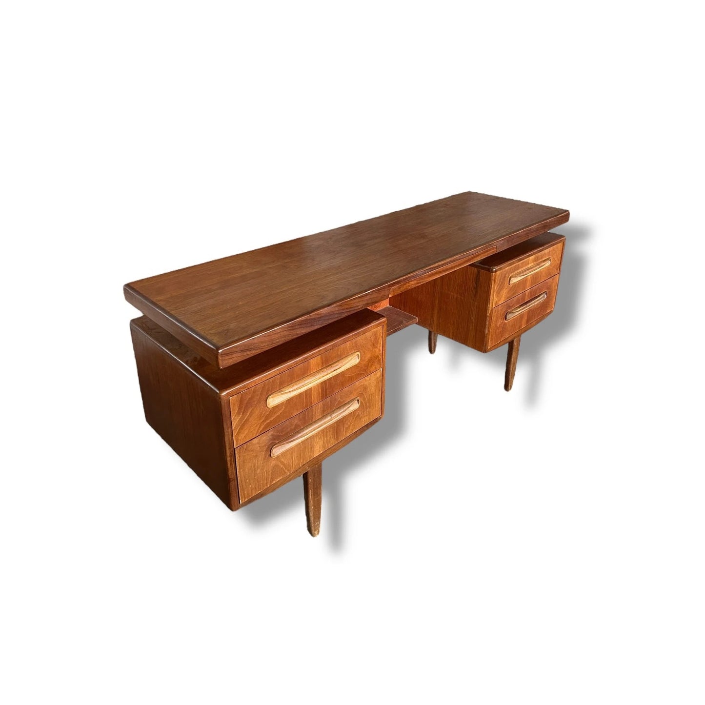 Mid Century G Plan Floating Desk | Vintage Teak Office Writing Desk