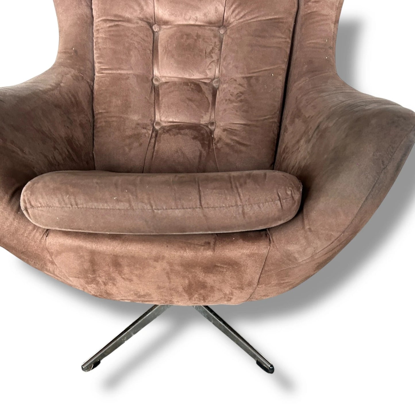 1970s Vono Swivel Egg Chair – Mid Century Modern Original Upholstery, Iconic Space Age Design