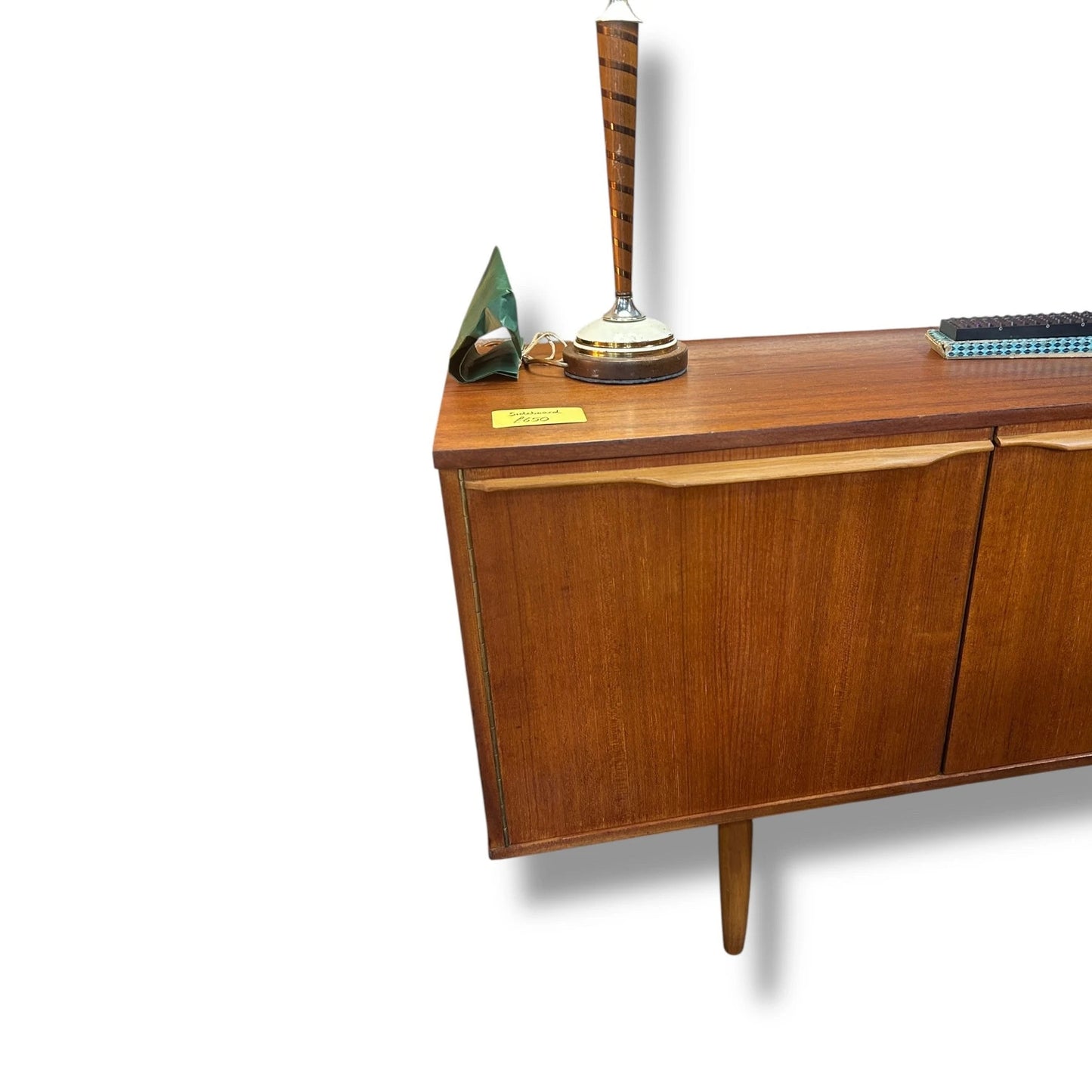 Mid Century Modern Morris Of Glasgow Teak Carved Wood Sideboard