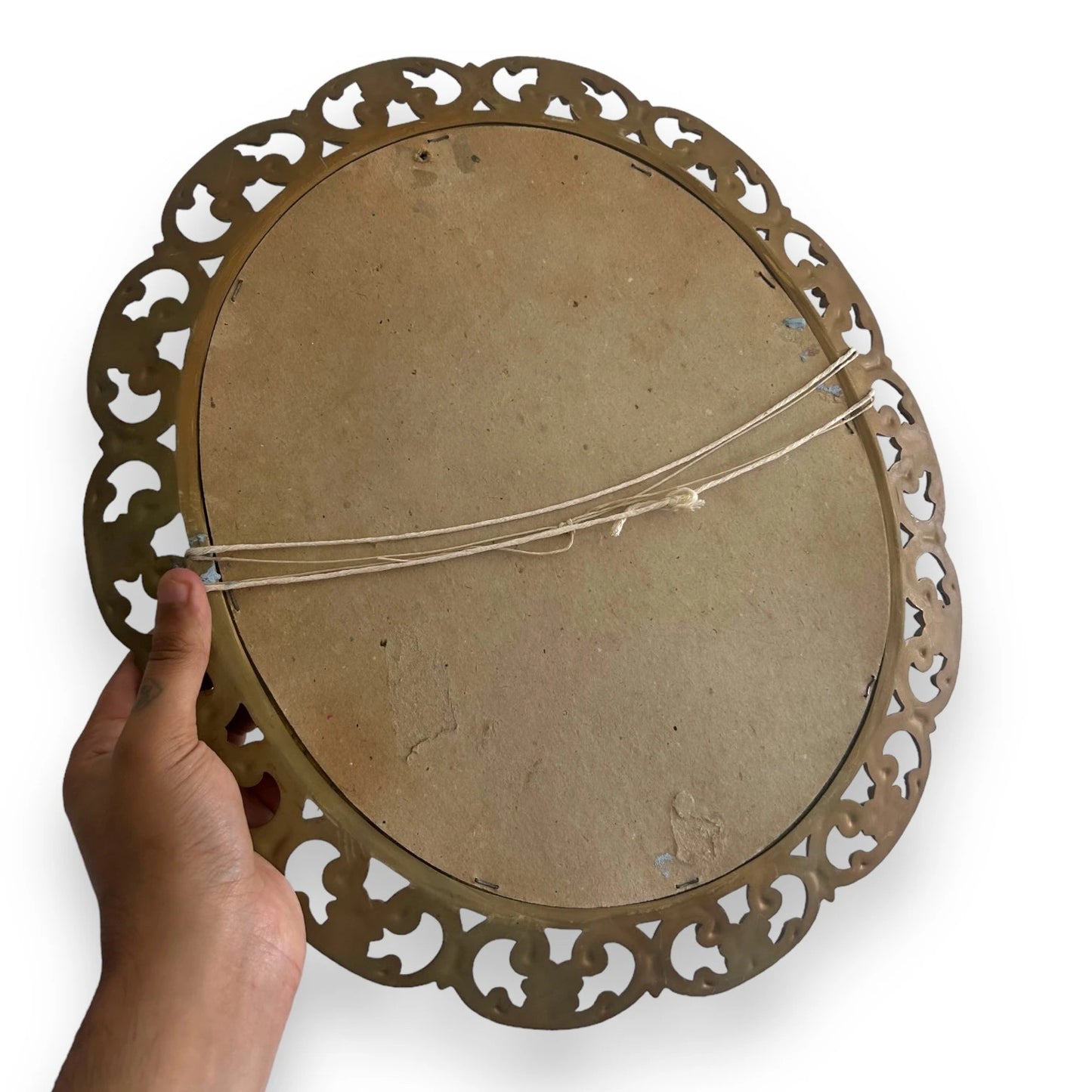 Vintage 1980s Gilt Oval Mirror