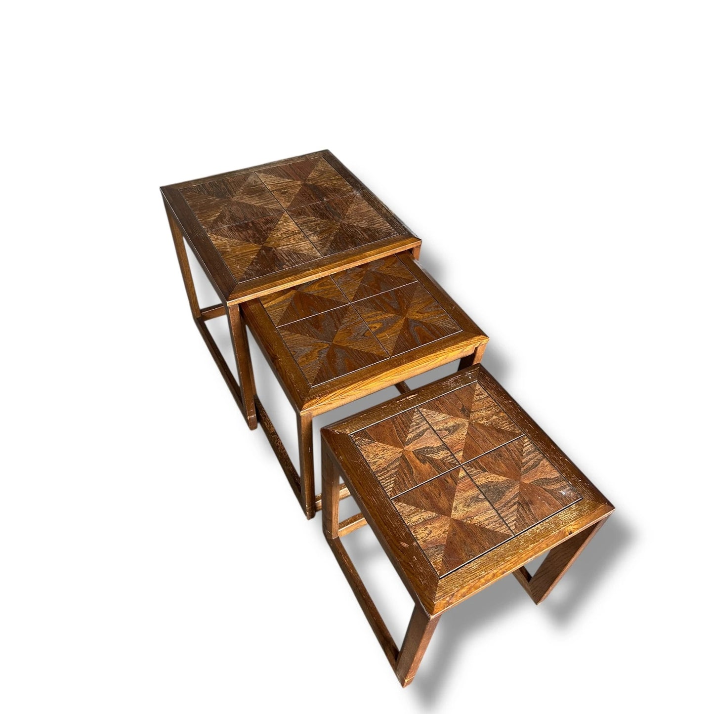 Mid Century Modern G Plan Parquetry Nest of Tables