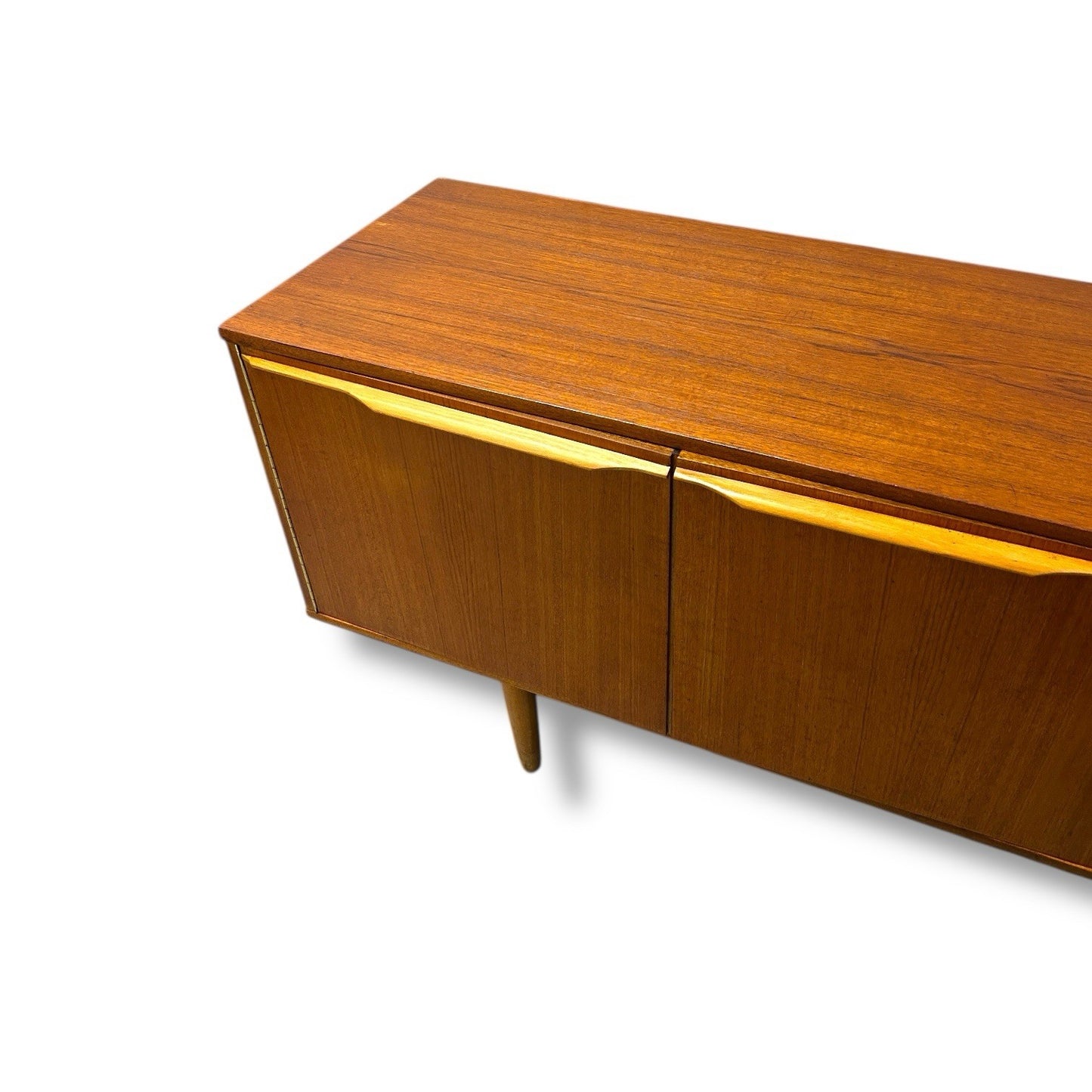 Mid Century Modern Morris Of Glasgow Teak Carved Wood Sideboard