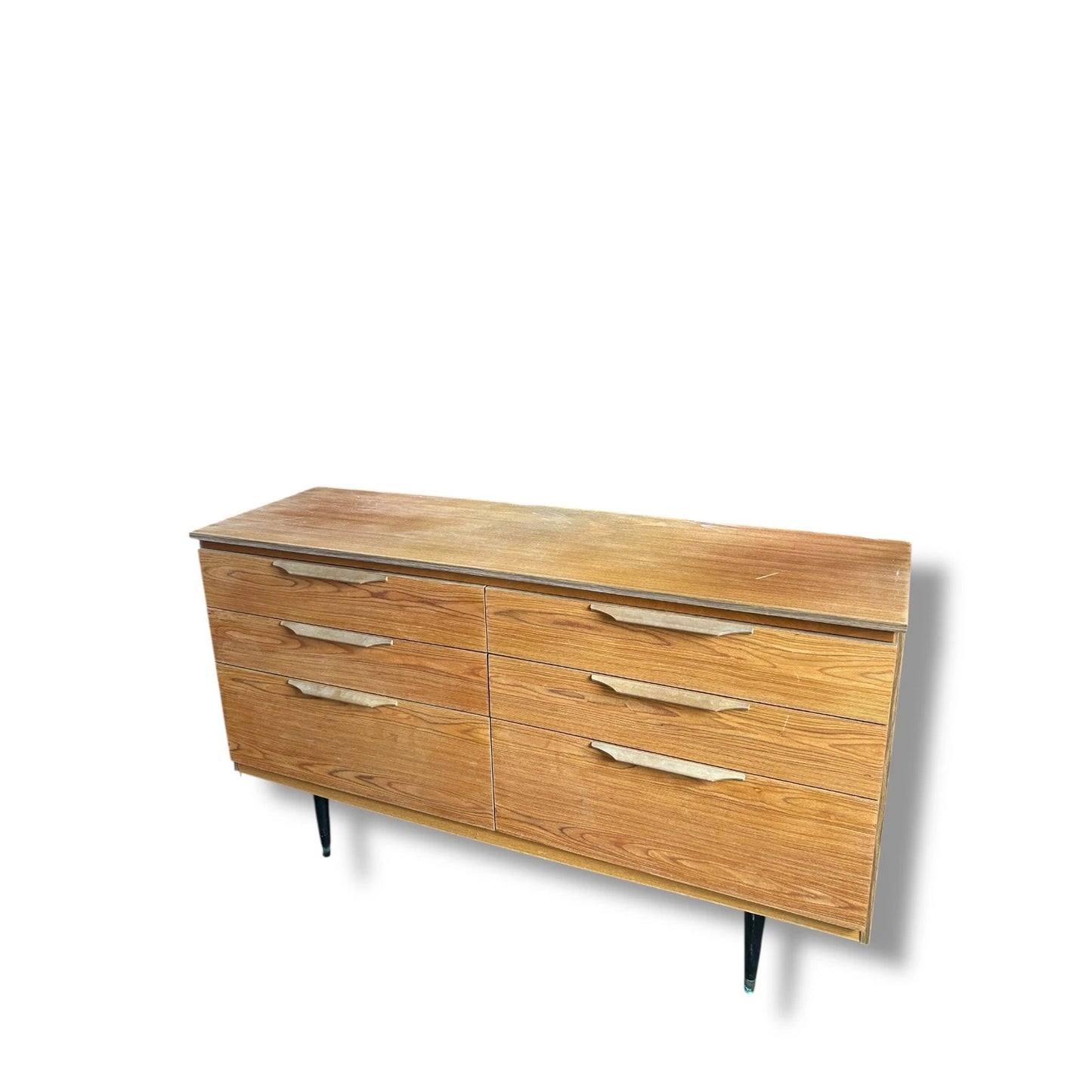 Mid Century Modern Teak Storage Drawers Chest of Drawers Tall Boy
